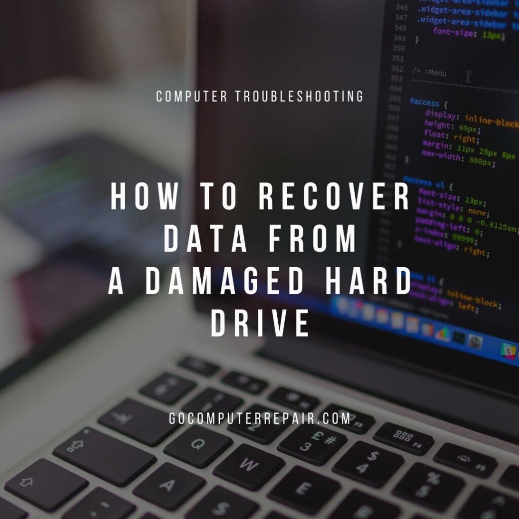 How to recover data from a damaged hard drive